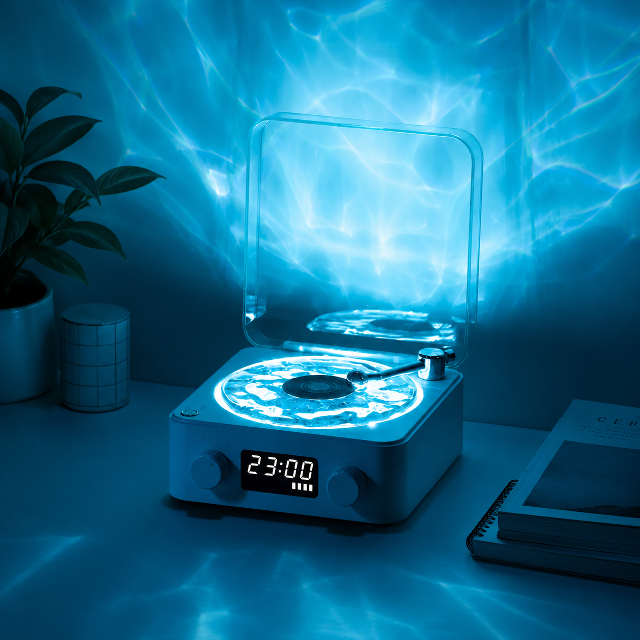 VYNILLO retro Bluetooth speaker with ambient RGB light